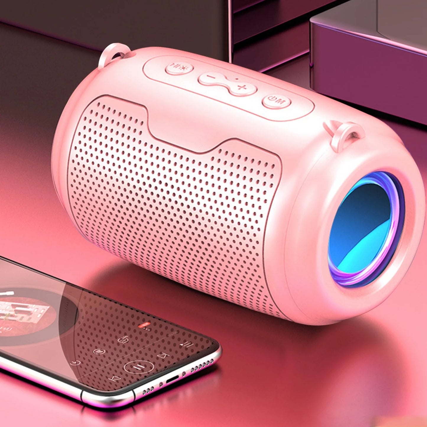Up to 65% Off! Bluetooth Speakers Bluetooth 5.0 Colorful Streamer Mini Audio Outdoor Portable Bluetooth Audio Subwoofer Surround Sound Hifi Speaker Computer Speakers