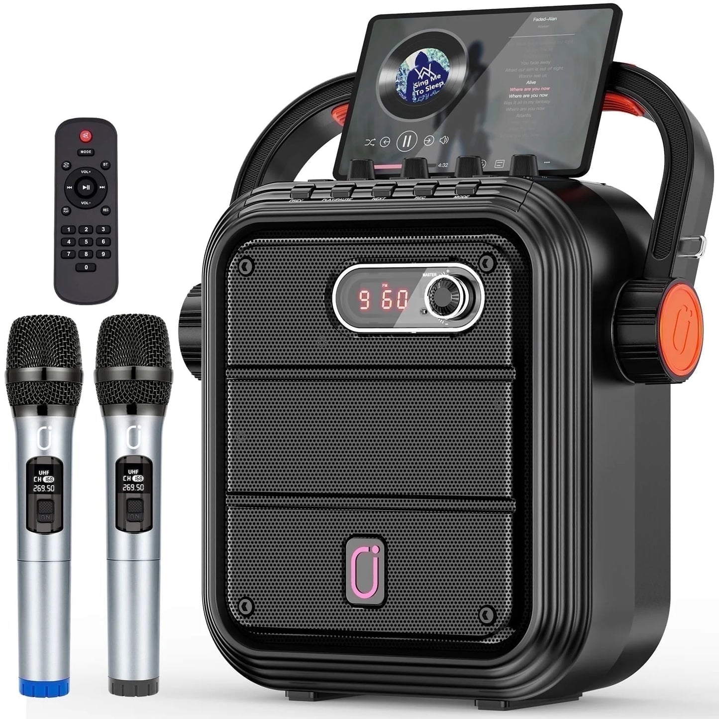 Bluetooth Speaker, Wireless Speaker with FM Radio, Portable Outdoor Speaker with 2 Microphone