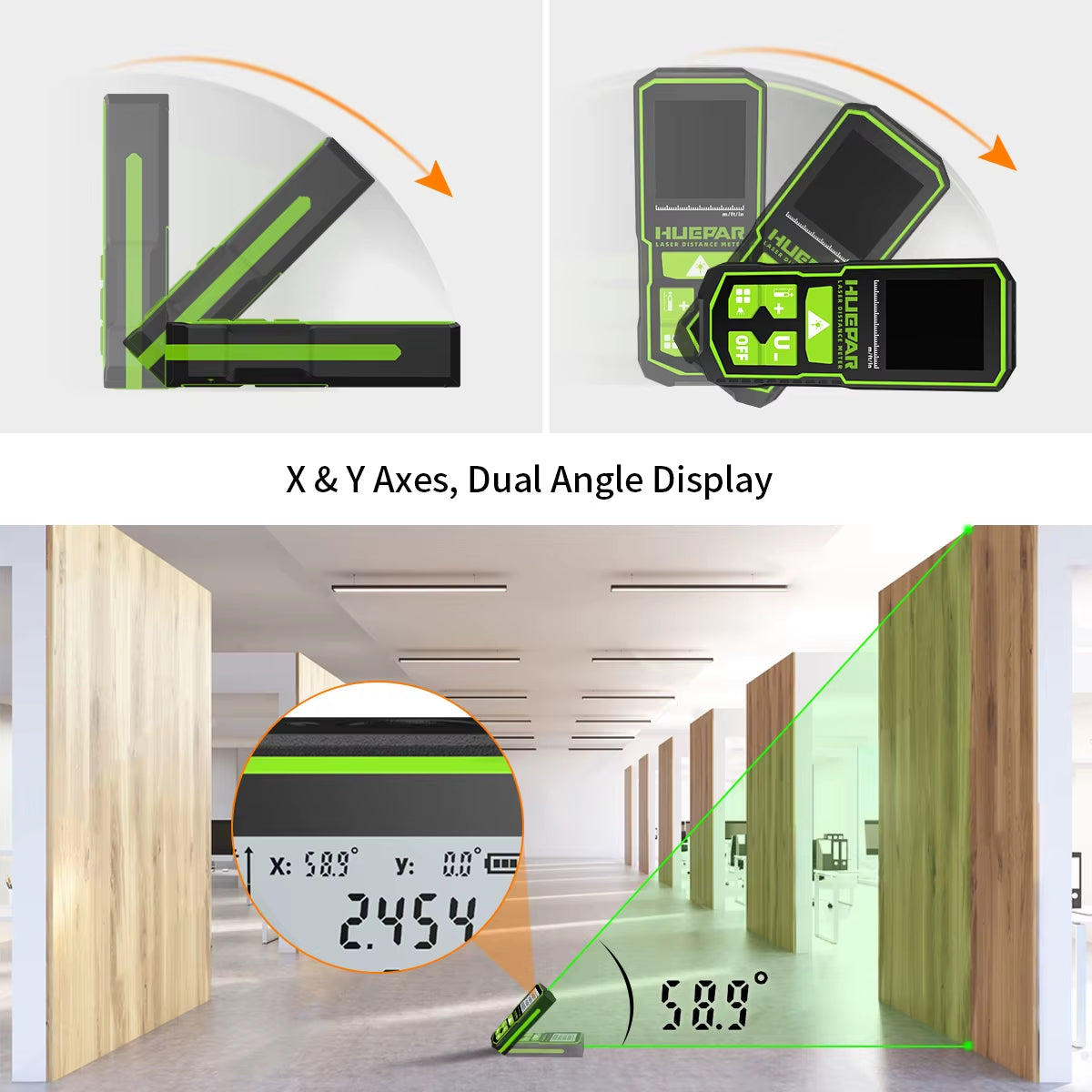Laser Rangefinder Digital Tape Measure 60M 100M 120M Trena Laser Tape Range Finder Green Beem Digital Tape Measure