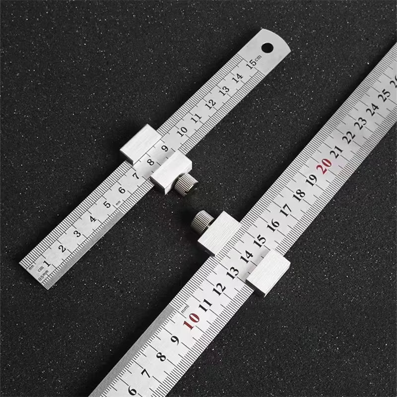 Metal Carpenter Swenson Carpentry Square Woodworking Tools Carpentry Steel Ruler Positioning Limit Block Measuring Marking Gauge