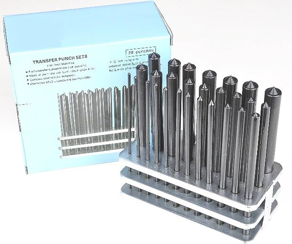 8600-0041 28 Piece Transfer Punch Set, 3/32" - 1/2"