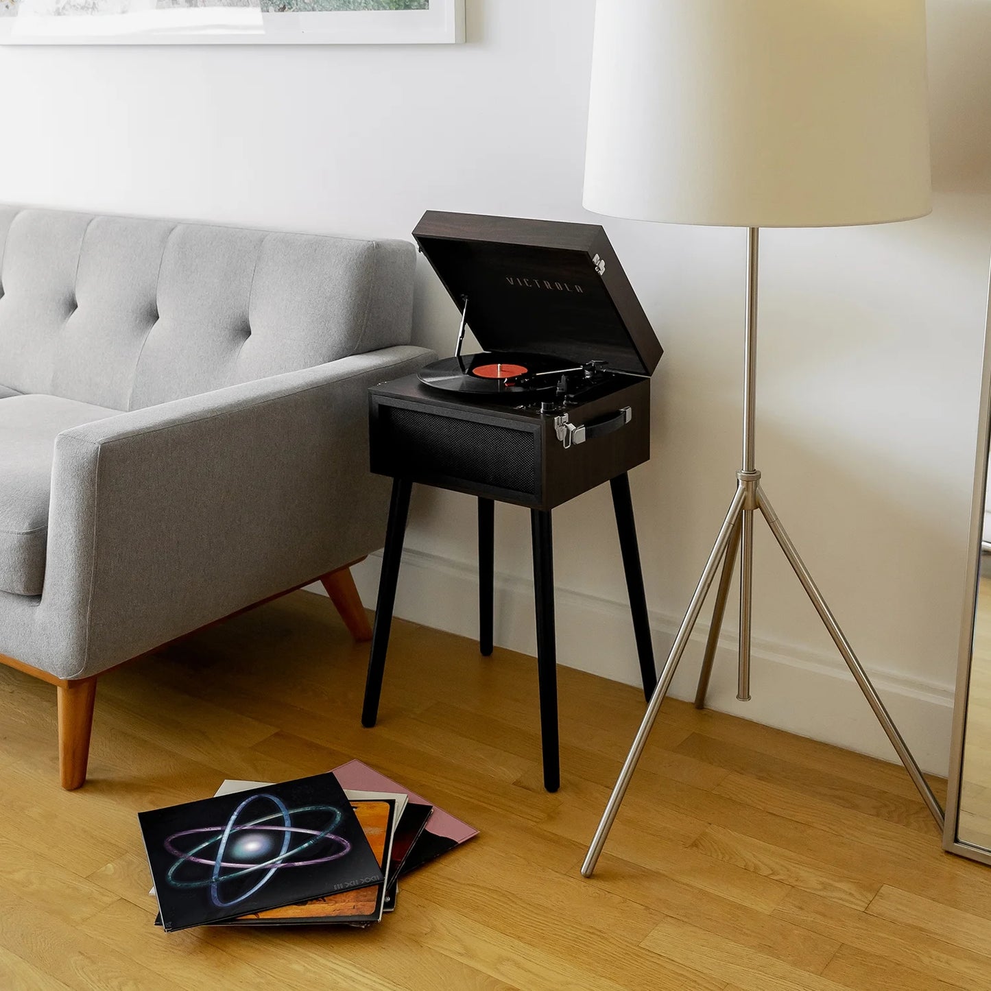 Liberty Bluetooth Record Player 3-Speed Turntable with Stand
