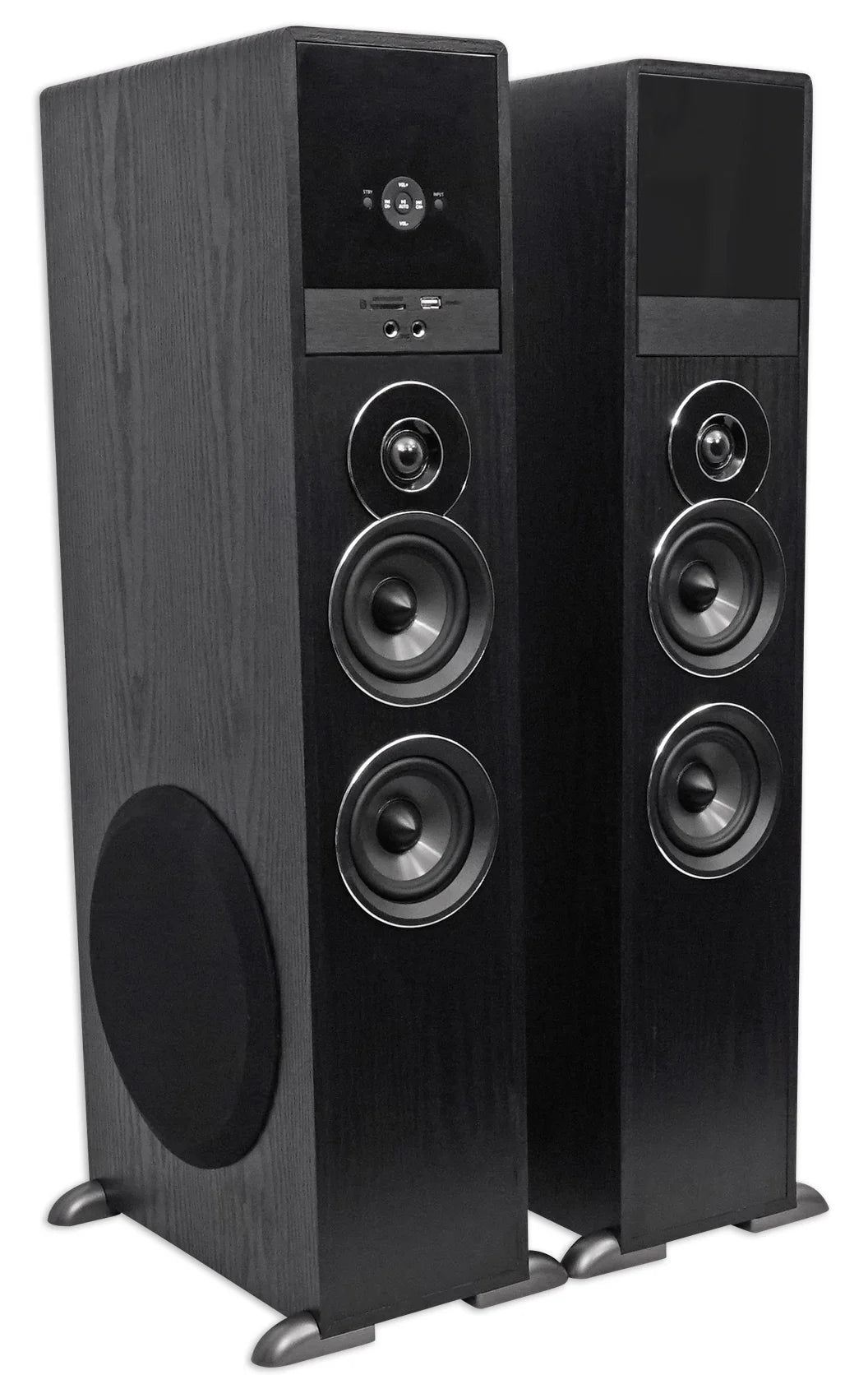 TM80B Black Home Theater System Tower Speakers 8" Sub/Bluetooth/Usb