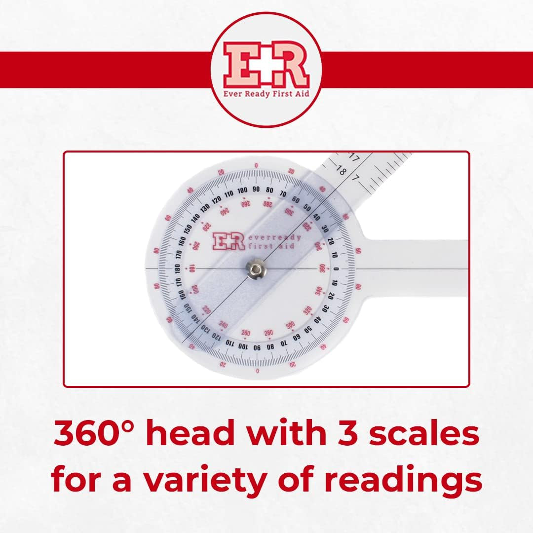 Plastic 12" Goniometer 360 Degree ISOM