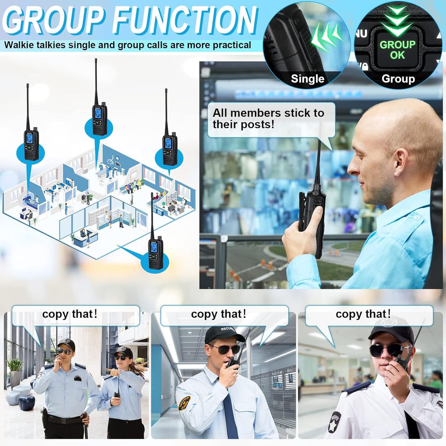 Walkie Talkies for Adults Two Way Radio Long Range 5 Miles Distance Rechargeable 2 Two Radio 2000Mah Battery(2 Pack)