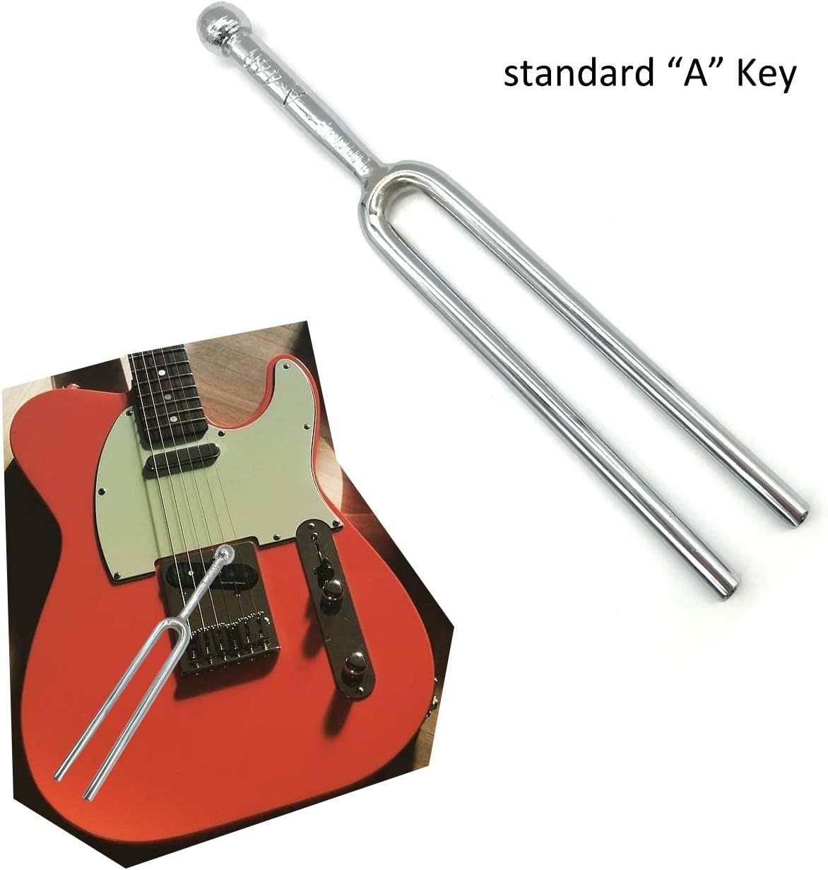 A440 Hz Tuning Fork (A440) Standard a Key for Guitar Bass Violin Tuner String Musical Instrument Tuner Tuning Forks, All in Storage Pouch