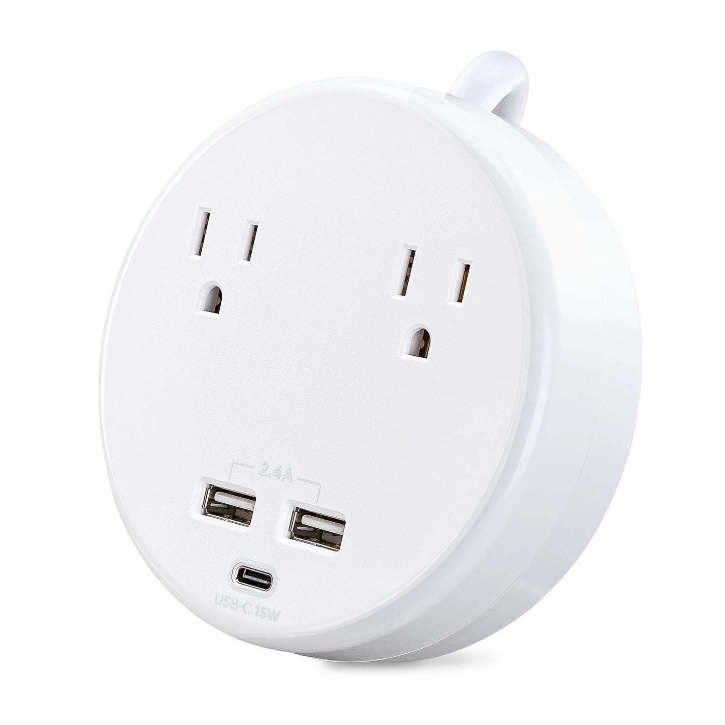 P205UC - 500 Joule White Surge Protector with 2 Outlets, 3 USB Ports and 5 Ft Cord