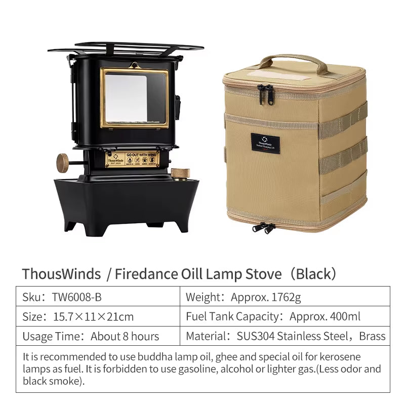 Firedance Oil Lamp Stove Portable Outdoor Camping Lantern Emotion Retro Lights for Picnic Backpack Camping Supplies