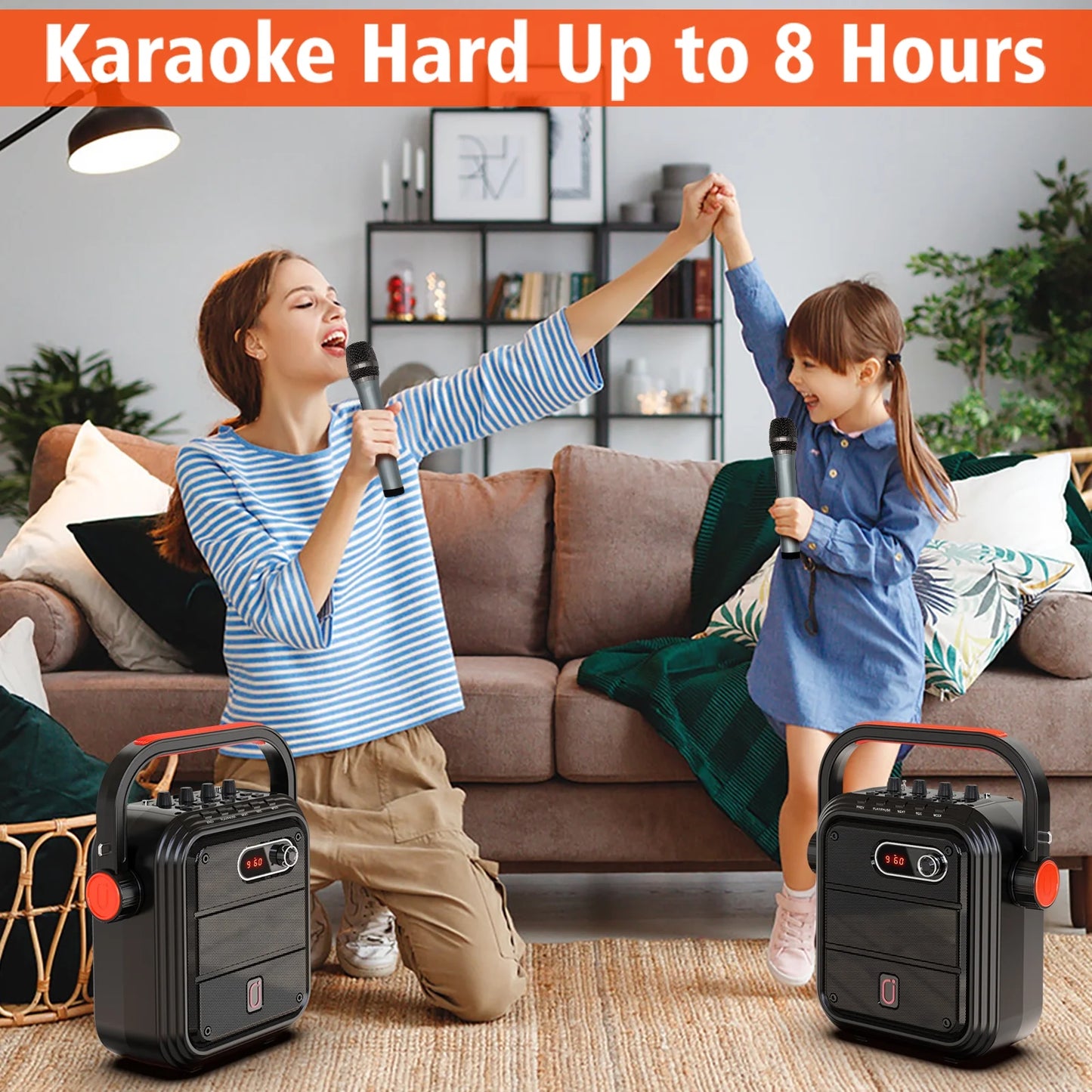 Bluetooth Speaker, Wireless Speaker with FM Radio, Portable Outdoor Speaker with 2 Microphone