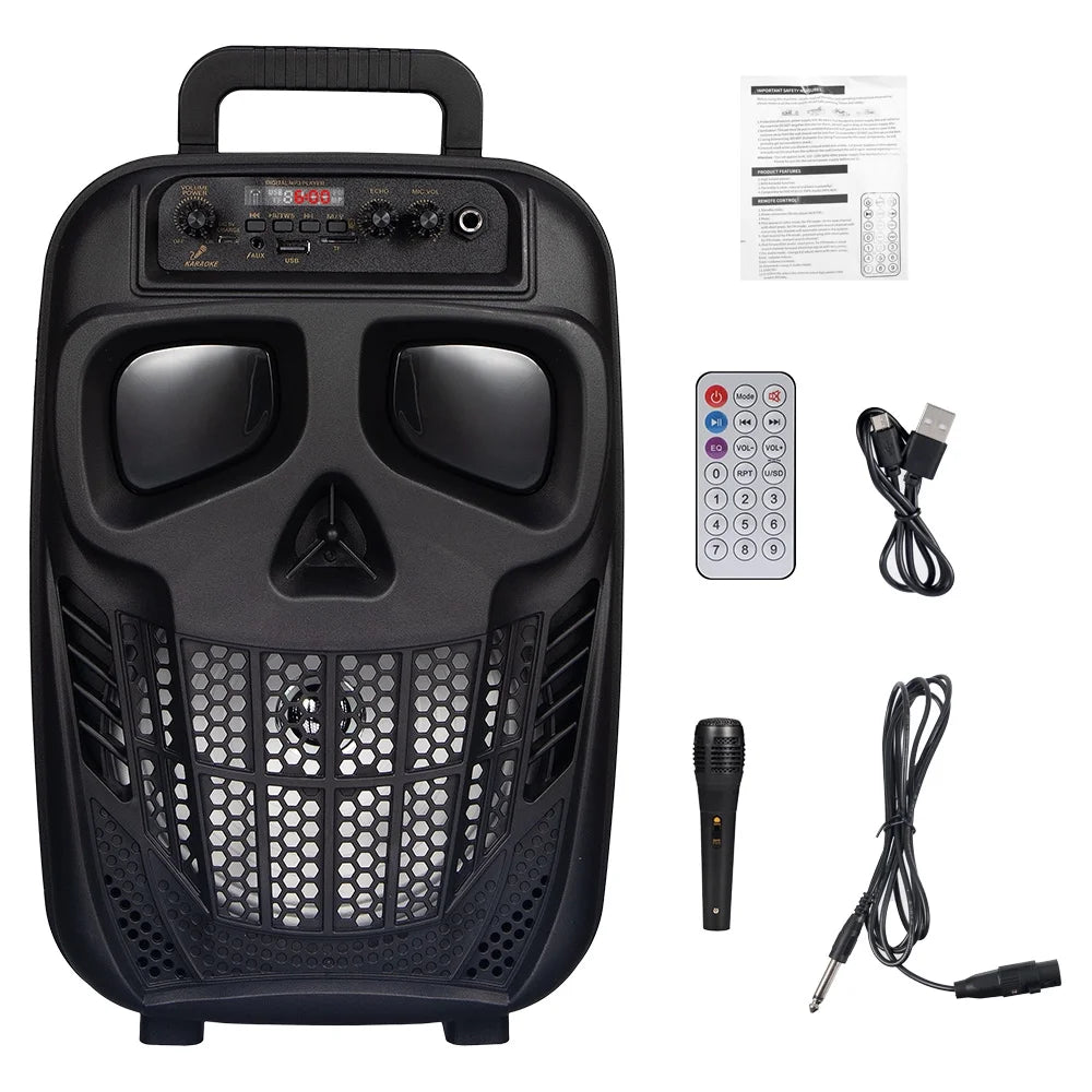 1500W Portable Bluetooth Speaker Woofer Heavy Bass Sound System Party & Mic