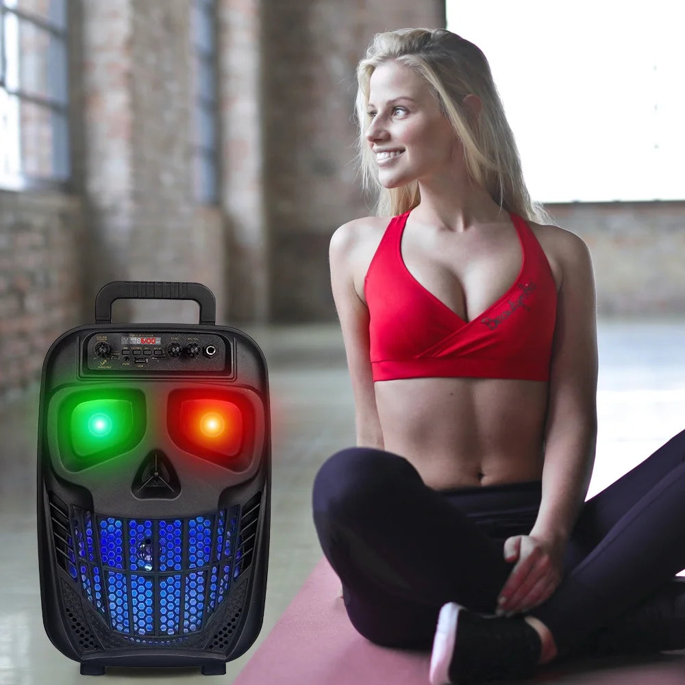 1500W Portable Bluetooth Speaker Woofer Heavy Bass Sound System Party & Mic