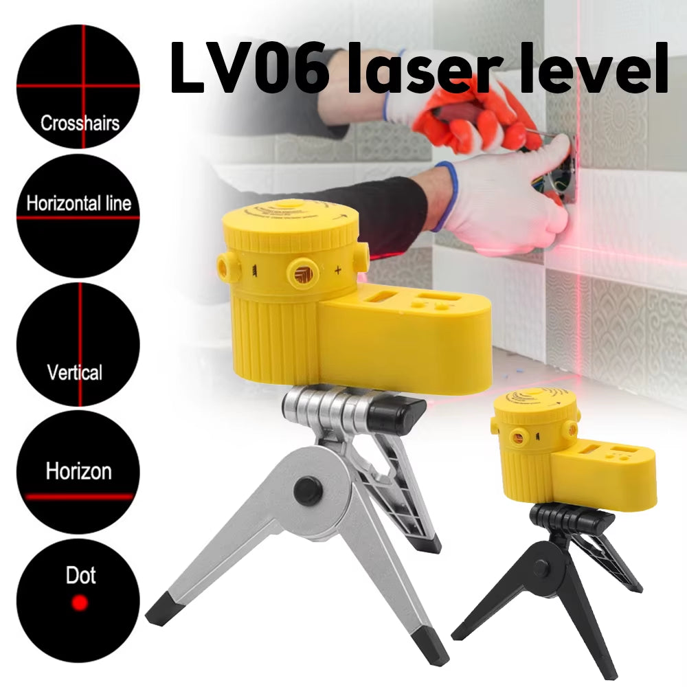 Laser Level Multifunction 4 in 1 Household Level Ruler Measuring Laser Ruler with Rotate Tripod Ertical Horizontal Level Tools