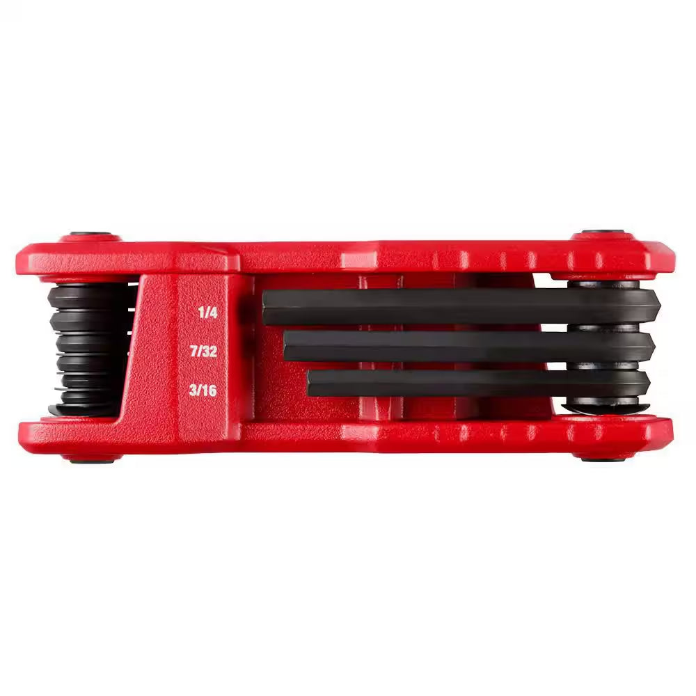Folding SAE Hex Key (9-Piece) with Precision Screwdriver Set