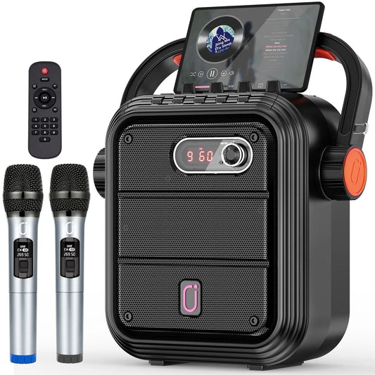 Bluetooth Speaker, Wireless Speaker with FM Radio, Portable Outdoor Speaker with 2 Microphone