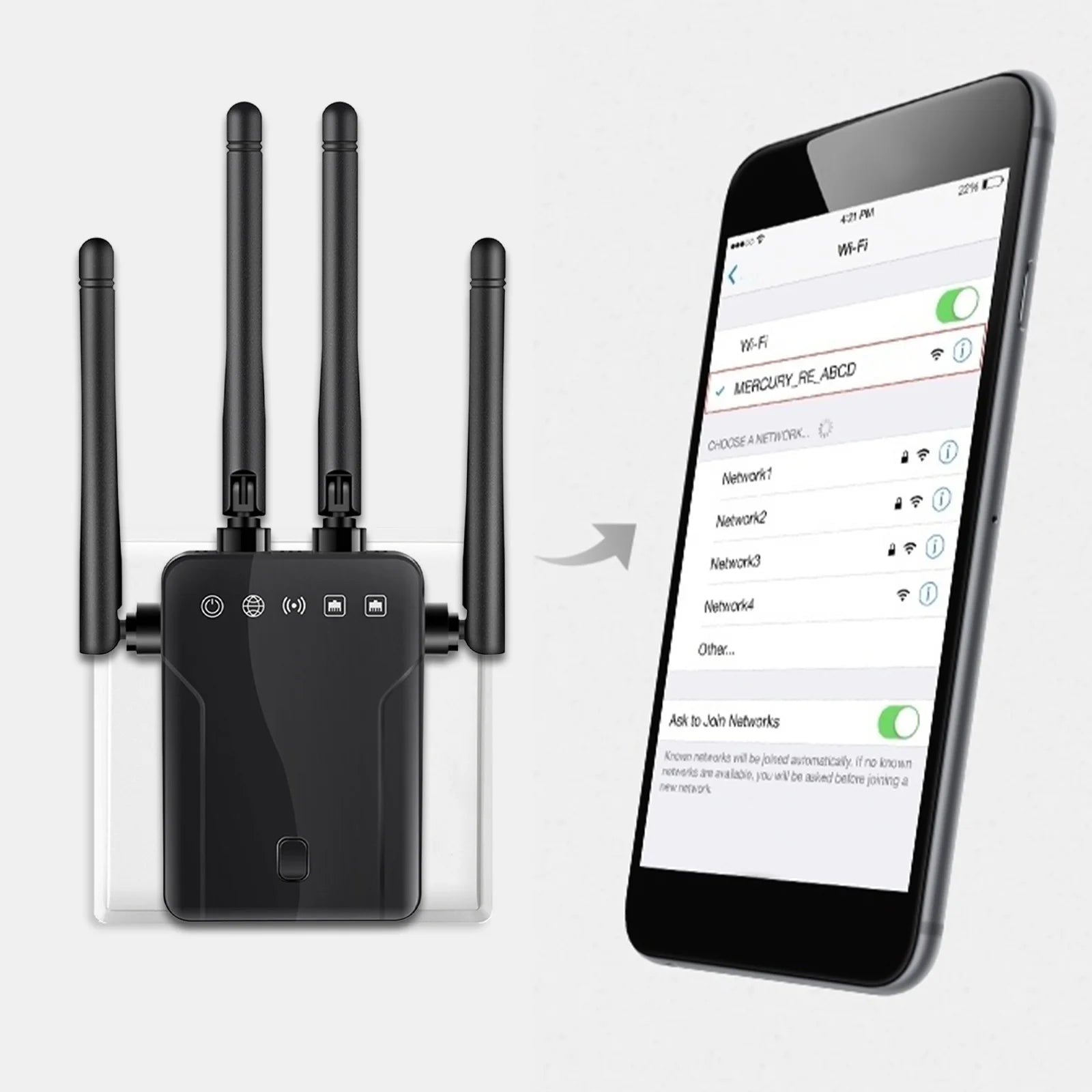 Internet Wifi for Home Device Wifi Extender Wifi Range Extender Wireless Signal Booster Repeater with Ethernet Port Extend