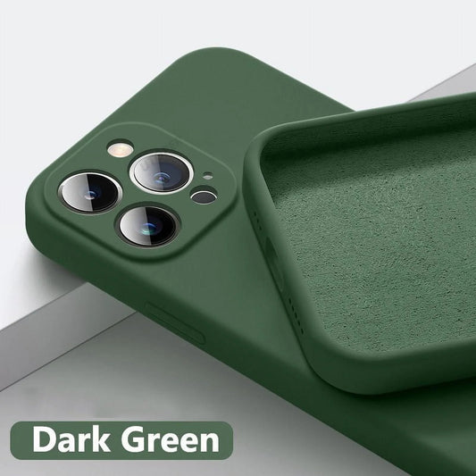 New Phone Case for Iphone 15 14 13 11 12 Pro Max Mini X XS Max 15 plus Silicone Solid Color Fall and Collision Protection Cover