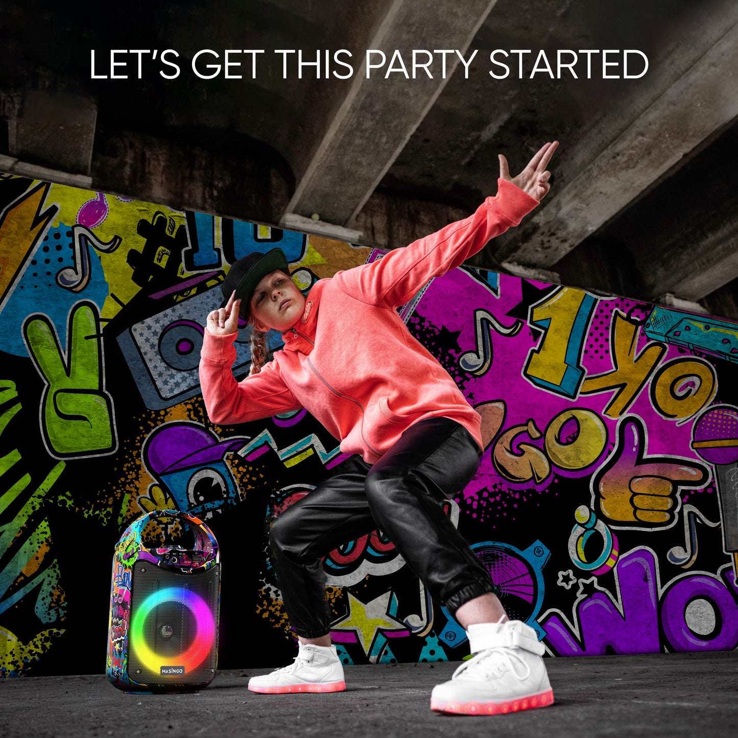 Karaoke Machine for Kids and Adults with 1 Wireless Karaoke Microphone and 1 Wired Mic, PA Portable Speaker System with LED Lights, Supports TF Card/Usb, AUX/MIC In, TWS for Home Party, Burletta C10