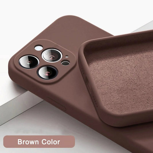 New Phone Case for Iphone 15 14 13 11 12 Pro Max Mini X XS Max 15 plus Silicone Solid Color Fall and Collision Protection Cover