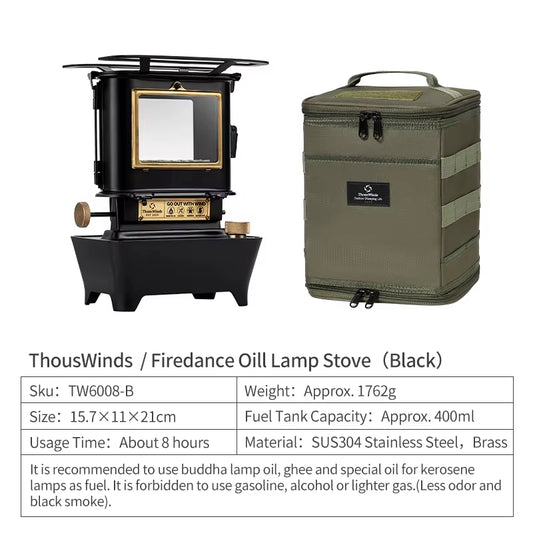 Firedance Oil Lamp Stove Portable Outdoor Camping Lantern Emotion Retro Lights for Picnic Backpack Camping Supplies
