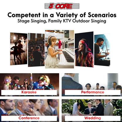 5Core XLR Microphone Dynamic Mic Karaoke Singing Studio Microfono Handheld Mics