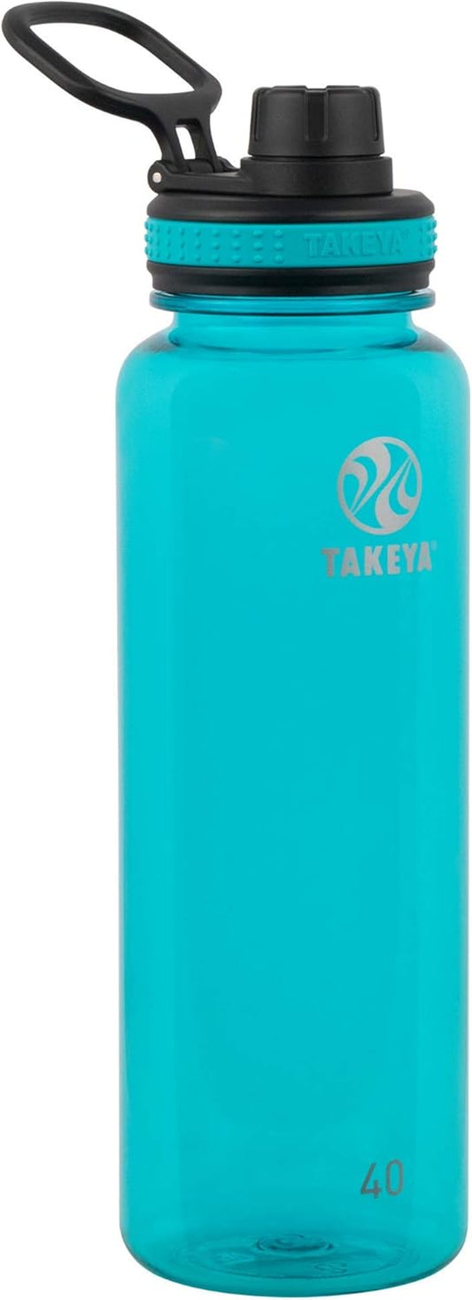 Tritan Sports Water Bottle with Spout Lid, 40 Oz, Ocean