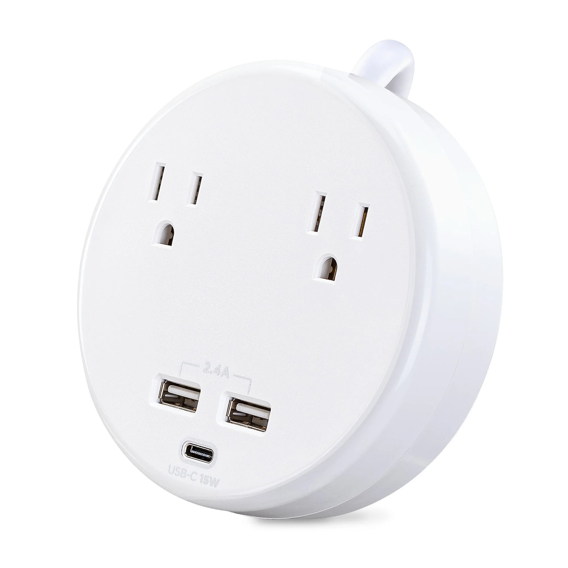 P205UC - 500 Joule White Surge Protector with 2 Outlets, 3 USB Ports and 5 Ft Cord