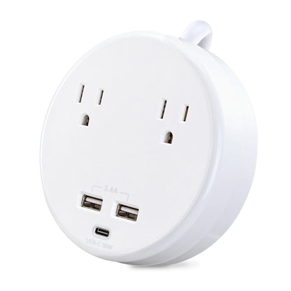 P205UC - 500 Joule White Surge Protector with 2 Outlets, 3 USB Ports and 5 Ft Cord
