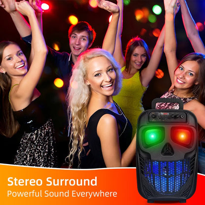 1500W Portable Bluetooth Speaker Woofer Heavy Bass Sound System Party & Mic