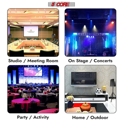 5Core Speaker Stand Tripod Tall Adjustable 72 Inch DJ Pole Mount Studio Monitor Stands SKY BLUE 1 PK