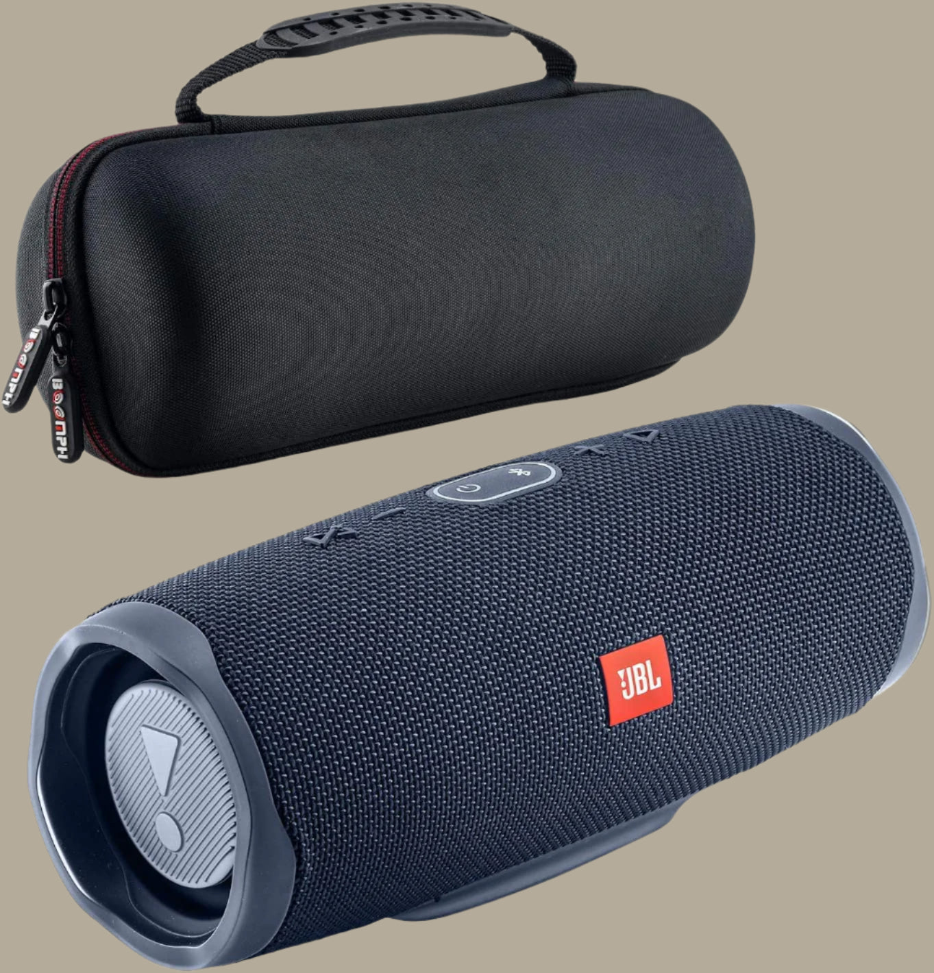Charge 4 Portable Waterproof Wireless Bluetooth Speaker Bundle Portable Hard Carrying Protective Case - Blue