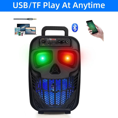 1500W Portable Bluetooth Speaker Woofer Heavy Bass Sound System Party & Mic