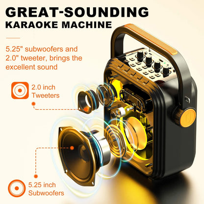 Bluetooth Speaker, Wireless Speaker with FM Radio, Portable Outdoor Speaker with 2 Microphone