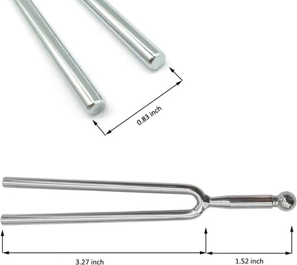 A440 Hz Tuning Fork (A440) Standard a Key for Guitar Bass Violin Tuner String Musical Instrument Tuner Tuning Forks, All in Storage Pouch