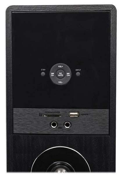 TM80B Black Home Theater System Tower Speakers 8" Sub/Bluetooth/Usb