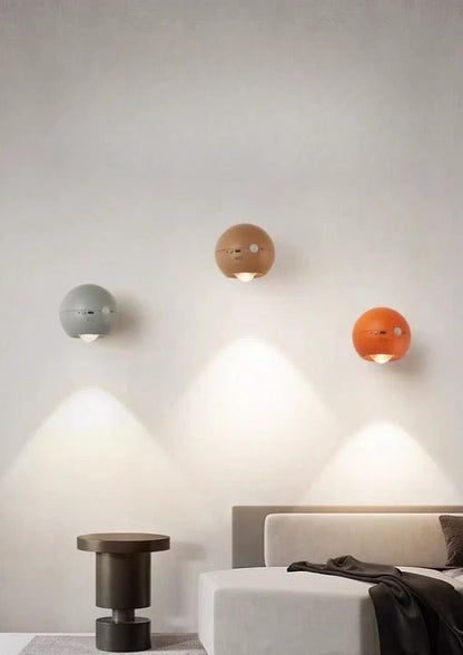 Space Age Motion Sensor Night Light: Punch-Free Wall Accent Lighting, Dimmable Nursery Light, Portable Flash Light All-In-One