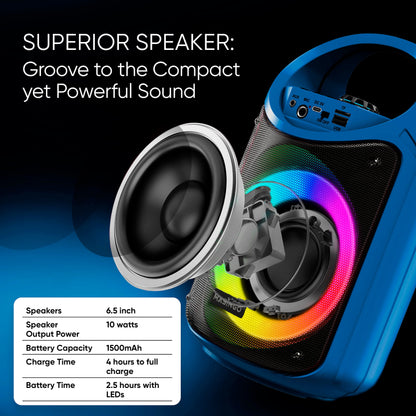 Karaoke Machine for Kids and Adults with 1 Wireless Karaoke Microphone and 1 Wired Mic, PA Portable Speaker System with LED Lights, Supports TF Card/Usb, AUX/MIC In, TWS for Home Party, Burletta C10