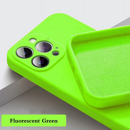 New Phone Case for Iphone 15 14 13 11 12 Pro Max Mini X XS Max 15 plus Silicone Solid Color Fall and Collision Protection Cover