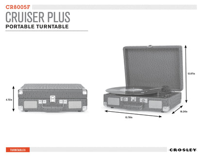 Cruiser plus Vinyl Record Player with Speakers and Wireless Bluetooth - Audio Turntables