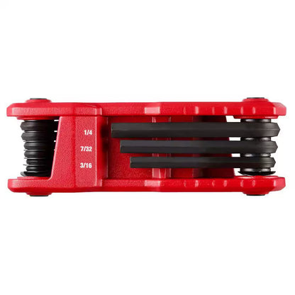 Folding SAE Hex Key (9-Piece) with Precision Screwdriver Set